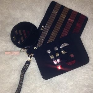 VS Sequin Wristlet Bag